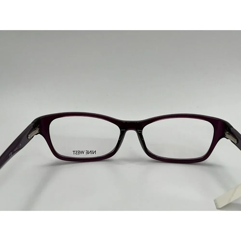 Nine West NW5047 500 Purple Crystal Rectangular Eyeglasses Frames 52[]15 135 mm - Picture 10 of 12